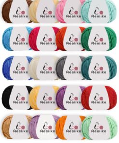 Aeelike Ultraweiche Acrylgarn Wolle zum Stricken, OEKO-TEX STANDARD 100 für Anfänger & Erfahrene, 1000g Set mit Aufbewah