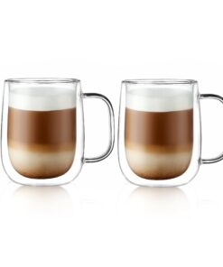 CNGLASS Doppelwandige Kaffeegläser für Latte Macchiato und Cappuccino 2x450ml