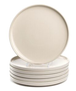 LEONARDO HOME Speiseteller ROMA 6er Set Ø 27 cm Mikrowellenfest stapelbar Keramik creme