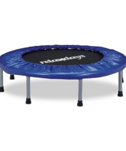 Relaxdays faltbares Trampolin für Fitness im Innern, Maximalbelastung 100 kg, blau-schwarz