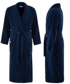 PandaHome Bademantel Warm und Kuschelig aus 100% Baumwolle für Damen und Herren