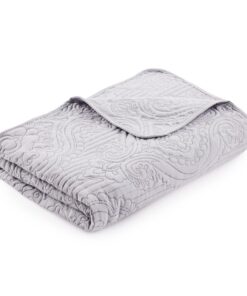 HOMELEVEL Tagesdecke Bett & Sofaüberwurf XXL 200x220cm Hellgrau OEKO-TEX STANDARD 100