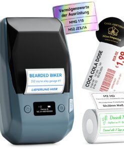 NIIMBOT Bluetooth Etikettendrucker M2 für Büro und Kleinunternehmen | Thermotransfer Selbstklebend Sticker Drucker NIIM