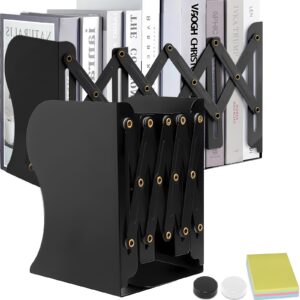 Buchstütze DARUITE Schwarz rutschfeste Verstellbar Bücherhalter Büro Schule