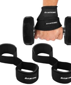 Flintronic Lifting Straps Professionelle Figur 8 Gewichthebergurte Griffhilfe Neopreninnenseite Fitness Handgelenkschutz