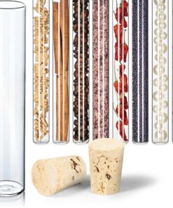 Tuuters 25x Flachboden-Gläser Verpackung für Gastgeschenke (100 x Ø 20 mm) Tuuters 25x Flachboden-Gläser Hellbraun Ver