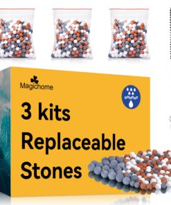 Magichome Mineralperlen Nachfüllset für Duschkopf - Chlorentfernung und Reinigung - Ideal für Familien - 3 Kits - Minera