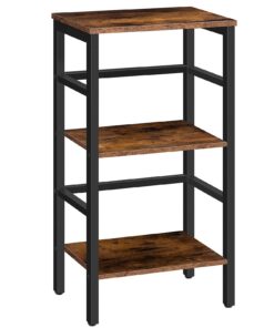 HOOBRO Stabiler Bücherregal EBF80CJ01 - 3 Ebenen, Multifunktionales Ablageregal für Wohnzimmer, Schlafzimmer, Arbeitszim