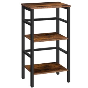 HOOBRO Stabiler Bücherregal EBF80CJ01 - 3 Ebenen, Multifunktionales Ablageregal für Wohnzimmer, Schlafzimmer, Arbeitszim