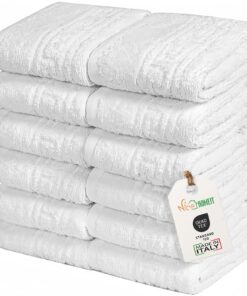 Homeit Set mit 12 Mini-Handtüchern, 30 x 30 cm, für Zuhause und Reisen, 100% ringgesponnene Baumwolle, OEKO-TEX CERTIFIZ