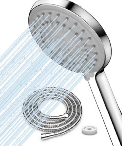 FASDUNT Wassersparende Duschkopf Wasserersparnis 49% Höherer Druck & Mehrere Strahlarten