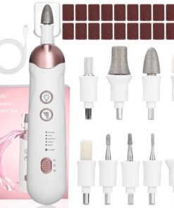 Elektrische Nagelfeile für Präzision und Comfort - 9 in 1 Nagelfeile für perfekte Gelnägel - bis zu 15.000 U/min - für H