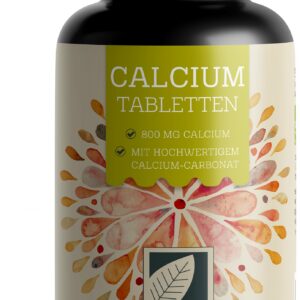 Calcium Tabletten 180x - 800 mg Calcium pro Tag - 100% vegan - Vorrat für 90 Tage Calcium Tabletten 180x - laborgeprüft