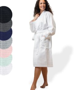 SEO-Titel: SIEGENTHAL Damen Bademantel Waffelnarben Baumwolle S bis XL - Komfortabel, Weich und ideal für Frühling und S