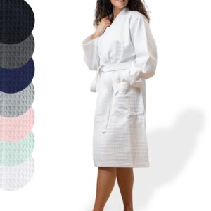 SEO-Titel: SIEGENTHAL Damen Bademantel Waffelnarben Baumwolle S bis XL - Komfortabel, Weich und ideal für Frühling und S