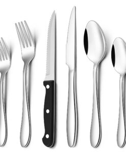 Herogo 36-teiliges Edelstahl Besteck Set für 6 Personen | Spülmaschinenfest & Rostfrei | Elegantes Essbesteck für Haus u
