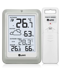 Funk Wetterstation mit Außensensor - Batteriebetrieb & Wettervorhersage 100m Reichweite, °C/°F Backlight Display