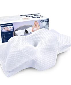 SAHEYER Memory Foam Seitenschläferkissen Ergonomisch Orthopädisch 60x35.5x10/13cm