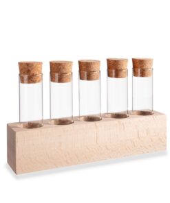 Tuuters Holz Gewürzregal für Küchenbuffet und -bar, ideal fürSpeisezimmerei und Kochlokal (50ml Gläser) | Tuuters Holz