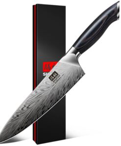 Professionelles SHAN ZU Pulverstahl-Kochmesser 20 cm für Chefs mit Hochkohlenstoff-Inhalt und Ultrascharfer Schneide