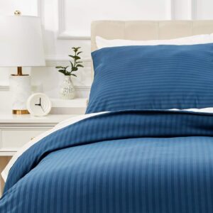 Amazon Basics 2-teiliges Deluxe-Mikrofaser-Bettwäsche-Set, Bettdeckenbezug 135 x 200 cm & Kissenbezug 80 x 80 cm für mar