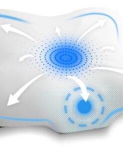 Orthopädisches Memory Foam Nackenstützkissen - Ergonomisches Design - für Seiten-, Rücken- & Bauchschläfer - Waschbarer