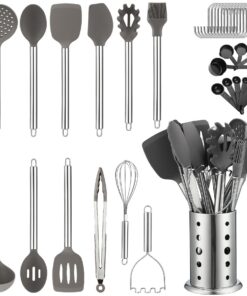 Küchenutensilien Set, Kyraton 38 Teiliges Antihaft Silikon, Löffelspatel Set für Profis und Hobbykocher | Küchenutensil