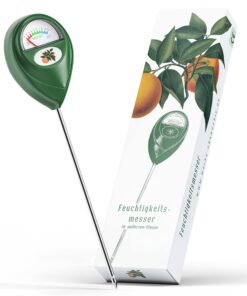 Meine Orangerie Boden-Feuchtigkeitsmesser für Pflanzen – Topf- & Zimmerpflanzen – Direkt an den Wurzeln ablesbar, Premiu
