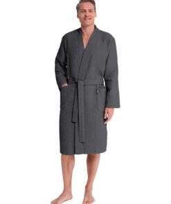 Twinzen Bademantel Herren 100% Baumwolle-Leicht und Weich OEKO-TEX