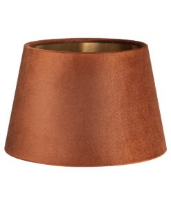 Home Sweet Home Samtlampenschirm VELVET, Braun + Gold | 20 cm große E27-Lampenschirme | Für Wohnzimmer und Esszimmer gee