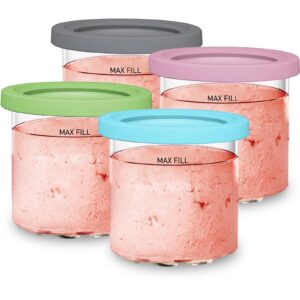 Ninja Creami NC299AMZ & NC300s Serie Eismaschinen BPA-frei Spülmaschinenfest 4er-Set 473 ml Behälter (16oz)