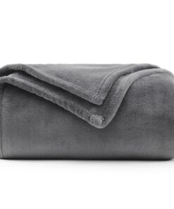 WAVVE Flauschig Sofadecke 150x200 cm - Warm Wohndecke, Grau fürComfort im Sofabereich