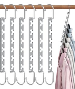 Sindax Platzsparend rutschfest Magic Kleiderbügel für Hosen Jeans Anzug und Kleider, 6 Stück