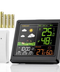 Wetterstation Funk mit Ausensensor für Jäger und Outdoor-Lovers im Winter | Wetterstation Funk mit 3 Helligkeitsstufen