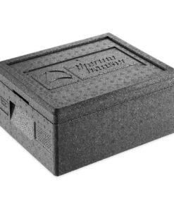 ThermoHauser EPP-Thermobox GN 1/2 - Schwarz - 10 Liter Volumen - für Küche und Catering - Temperaturstabilität und Comfo