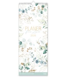Häfft® 2026 Paarkalender 3 Spalten - nachhaltig & klimafreundlich - Wandkalender - Paarplaner - 16,5 x 42 cm