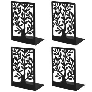 Buchstütze 2 Paar Schwarze Metall-Buchstützen rutschfest geeignet für Kinderbücher Büro/Schule/Zuhause 12x17,5x8,5 cm (S
