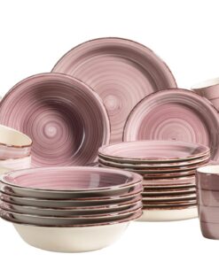 MÄSER Bel Tempo II Vintage Geschirr Set 30 Teile 6 Personen Handbemaltes Keramik Steingut Berry