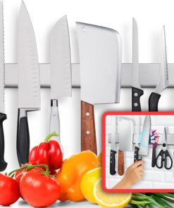 Premium 43cm Magnetleiste Messer für Küche - Platzsparender Messerhalter Magnetisch - Hochstarker Zugkraft (Aktualisiert