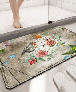 Rutschfeste Badematte Badezimmer, Stone, 24x35in | Duschvorleger Rutschfest Badezimmer, Badteppich, 24x35in | Stone Bad