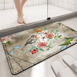 Rutschfeste Badematte Badezimmer, Stone, 24x35in | Duschvorleger Rutschfest Badezimmer, Badteppich, 24x35in | Stone Bad