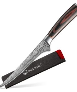 Sunnecko Filetiermesser - Professionelles Fleischmesser mit Ultra-Scharfer Klinge und Ergonomischem Griff