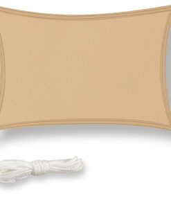 bonsport Sonnensegel, rechteckig 3×5 m – wasserdicht & mit UV-Schutz, Sand