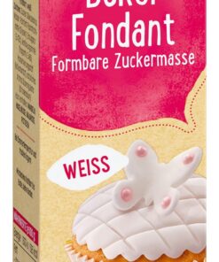Dr. Oetker Dekor Fondant Weiß - formbare Zuckermasse zum kreativen Dekorieren - vegan - sofort gebrauchsfähig - Kuchen &