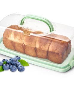 Ohuhu Kuchen Transportbox Kastenform für Kastenkuchen, Weihnachtsgeschenke, Kuchen Transportbox mit Tragegriff und Decke