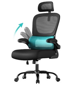 SONGMICS Bürostuhl, schreibleicht und hochwertig, für Büro-Besucher, im Büro und zu Hause einsetzbar, ideal für lange Ar