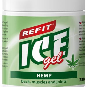 REFIT® Ice Gel Hanf 230 ml - Extra Schmerzgel - einzigartige Kombination aus Hanföl und kühlendem Menthol - für Muskeln