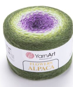 YarnArt Flowers Alpaca - Farbverlaufskuchengarn für weiche, feine Strick- und Häkelarbeiten, 250 g, 20% Alpaka, 80% Acry