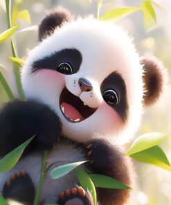 FEBE Strandtuch XXL - Großes Panda Badetuch für den Sommer