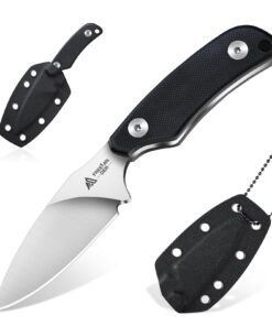 Freelander Mini Survival Neck Messer, Ideal für Männer im Outdoor und Bushcraft, Full Tang G10 Griff, Geschenkoption mit